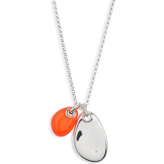 John Hardy Diamond Bail Enamel Pendant Necklace in Orange at Nordstrom Rack