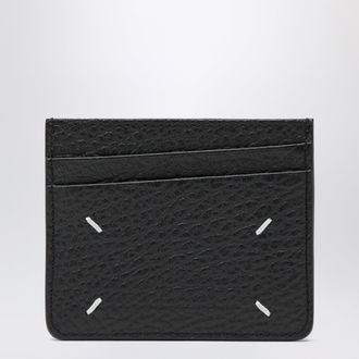 Maison Margiela Black Four Stitches calfskin card holder