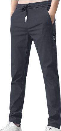 Generic Mens Fleece Lined Joggers - Loose Fit Sweatpants, Winter Warm Plush Trousers, Tracksuit Bottoms, Elastic Waist, Casual Comfy Pants with Pockets, Draws