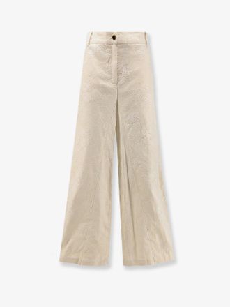 Pinko Ivy linen trousers with embroidery - PINKO - gender_Woman
