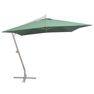 Berkfield Home Hanging Parasol 300x300 cm Green Aluminium Pole