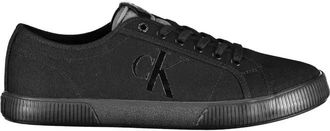 Calvin Klein Black Cotton Sneaker - Heren - Sneakers - Zwart - 44 EU - Katoen - Schoenen