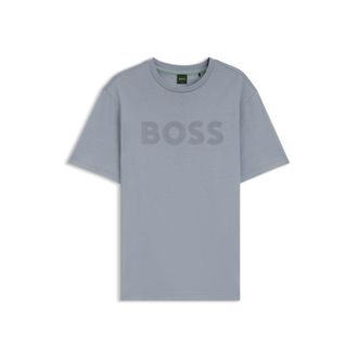 BOSS Cotton T-shirt with tonal logo