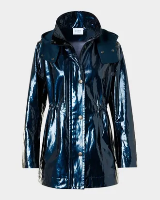 Akris Lacquered Short Parka Jacket