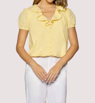 Lost + Wander Sunlit Whimsy Top In Yellow