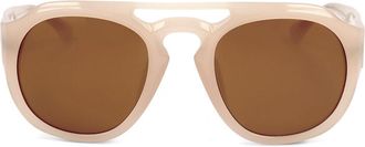 Linda Farrow DRIES VAN NOTEN DVN58 C3 Mens Sunglasses Pink Size 49