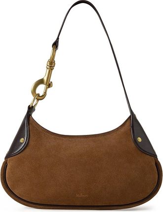Mulberry Small Hackney Suede Shoulder Bag in Vintage Oak at Nordstrom