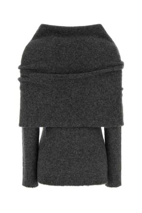 Entire studios Womens Grey Wool Blend Sweater Smoke Maglieria