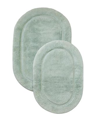 Superior Luxurious Set Of 2 Non-Skid Cotton Bath Rugs