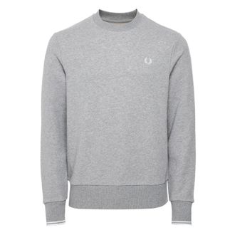 Fred Perry Trui Met Ronde Hals En Stalen Gem&ecirc;leerde Details