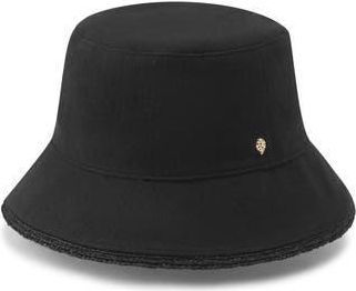 Helen Kaminski Nazar UPF 50+ Cotton & Raffia Bucket Hat in Black at Nordstrom Rack