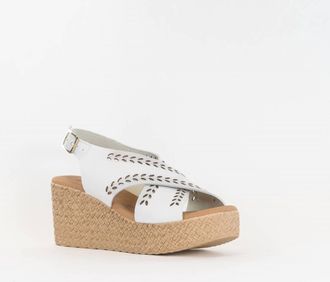 Eric Michael Womens Bobbie Sandal In White