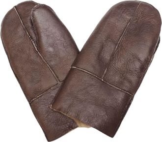 TruClothing Sheepskin Shearling Mittens Winter Thermal Gloves