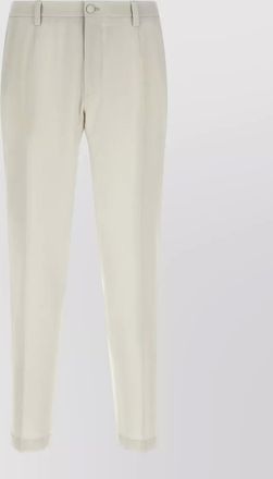 Dolce & Gabbana wool poplin trousers elastic waist belt loops