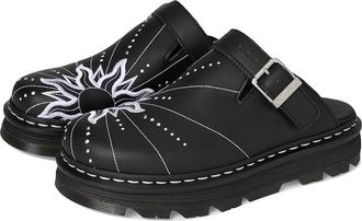 Dr. Martens Zebzag Mule Solar Flare Clog/Mule Shoes Black : UK 12 (US Mens 13 - Womens 14) Medium, Leather