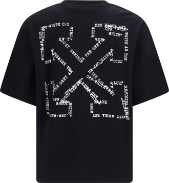 Off-white Mens Type Arrow Skate T-Shirt Black Cotton T-Shirts And Polos