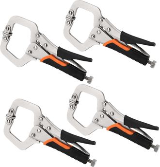 OEM Juego De 4 Abrazaderas Met&aacute;licas Para Soldadura, Abrazaderas En C De Metal De 6 Pulgadas Con Tornillos Ajustables Y Almohadillas Giratorias Para Carpi