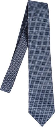 Ermenegildo Zegna Elegante Zijden Stropdas voor Heren - Heren - Stropdassen - Blauw - ONE Size - Accessoires