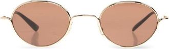 Alexander McQueen Ronde Zonnebrillen - Dames - Zonnebrillen - Geel - ONE Size - Accessoires