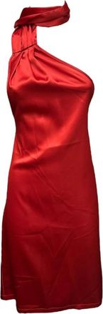 Giulia N Couture Red Short Sleeve Dress