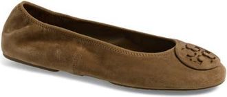 Tory Burch Reva Travel Ballet Flat in River Rock at Nordstrom, Size 10.5