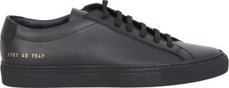 Common Projects Black Leather Achilles Sneakers - Dames - Sneakers - Zwart - 38 EU - Leer - Schoenen