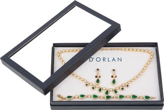 Susan Caplan Vintage 1980s Vintage DOrlan Faux Emerald Set at Nordstrom
