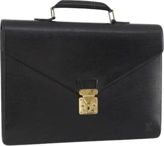Louis Vuitton Pre-owned Vintage Aktetas - Dames - Vintage Handtas - Zwart - ONE Size - Leer - Vintage
