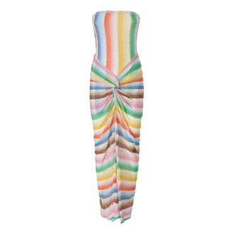 Missoni Summer Dresses, female, Multicolor, Size: M Long Cover Up