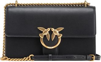 Pinko Pinko, Tassen, Dames, Zwart, ONE Size, Leer, Classic Love Bag One
