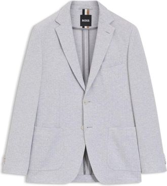 BOSS Herringbone regular-fit jacket in a cotton blend