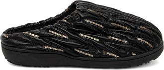 Subu Mules Banquet con paillettes - Nero