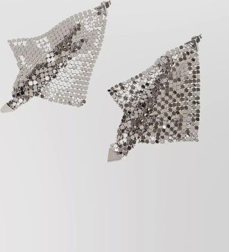 Paco Rabanne metal mesh drop earrings