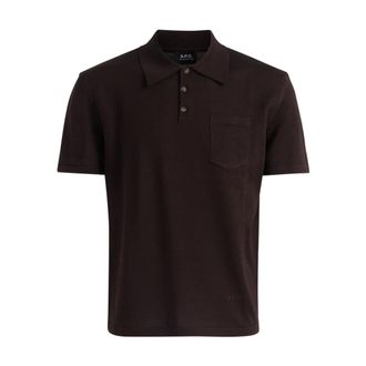 A.P.C. Polo Shirts, male, Brown, Size: M Polo
