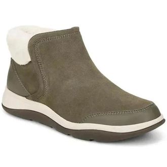 Vionic Norwood Olive I8380L1300 Womens Green Faux Fur Ankle Boots RHS8207