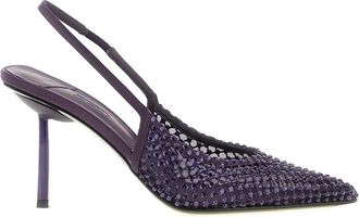 Le Silla Schoenen, Dames, Paars, 37 EU, Satijn, Gilda Slingbacks