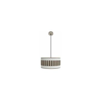 Fabrilamp Colgante Ivanna 1xe27 Cuero/blanco-madera Oscura Regx40x40 Cm