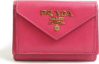 Prada Pink Leather Wallet (Tri-Fold) (Pre-Owned)