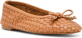 Steve Madden Divy Woven Ballet Flat in Cognac Leather at Nordstrom, Size 6.5