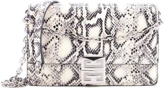 Givenchy 4G Chain Snakeskin Embossed Leather Small crossbody bag - Zwart