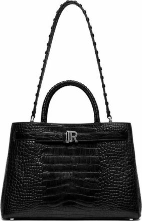 John Richmond Handtas met reptiel-effect patroon - Dames - Handtassen - Zwart - ONE Size - Tassen