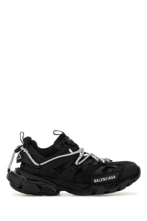 Balenciaga Black Mesh And Rubber Track Trail Laces Sneakers