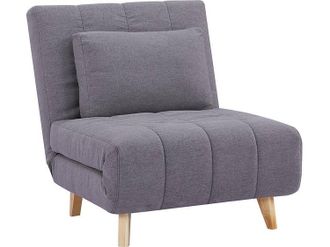 Vente-Unique Sill&oacute;n convertible de tela gris STREVI