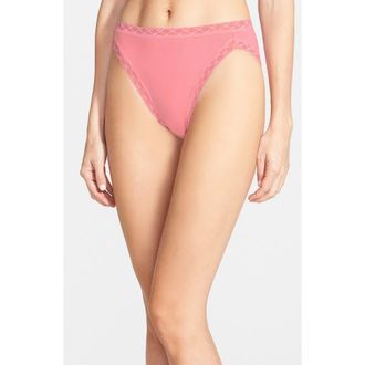 Natori Bliss Cotton French Cut Briefs in Delic Rose at Nordstrom, Size Xx-Large