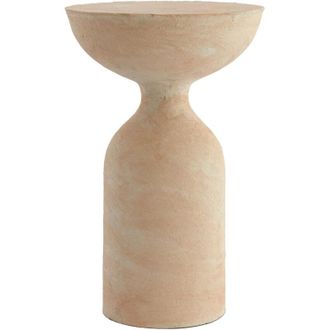 Light & Living Mesa Auxiliar Light & Living Murla Beige De Papel Mach&eacute; - &Oslash;36x56