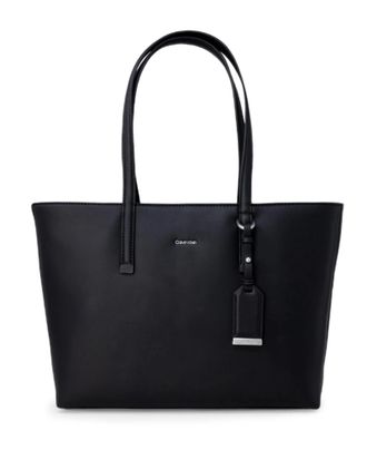 Calvin Klein Black Leather Tote Womens Bag