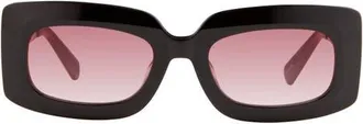 Kurt Geiger 53mm Square Sunglasses in Black Pink/burgsf Pink at Nordstrom