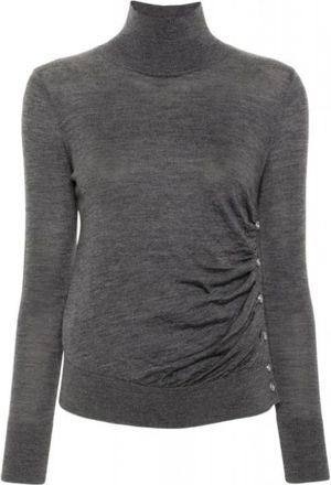 Pinko Pinko - Truien > Truien met ronde hals - Dames - Coltruien - Grijs - L - Truien & Vesten