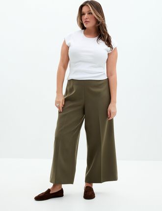 Contemporaine Womens Sleek cropped wide-leg pant