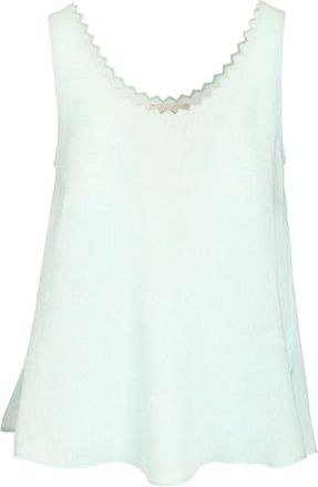 Forte_Forte Tops - Dames - Tops zonder mouwen - Blauw - M - Tops